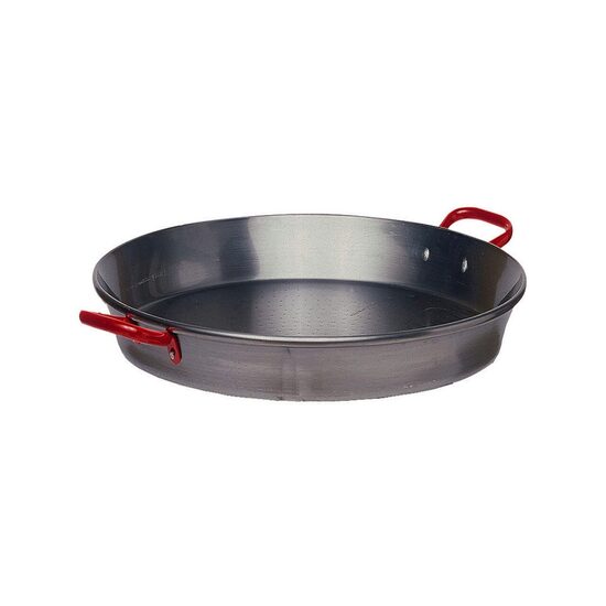 Tigaie traditionala cu 2 manere, diametru 42x inaltime 4 cm, Hendi, din otel de calitate inalta, ideala pentru paella