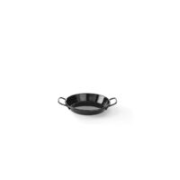 Tigaie paella cu 2 manere, otel emailat, 10 cm diametru x 2 cm inaltime , Hendi, potrivita si pentru servire