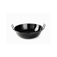 Tigaie adanca paella cu 2 manere, otel emailat, 24,5 cm diametru x 7 cm inaltime , Hendi, potrivita si pentru servire