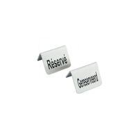 Semn Hendi pentru masa Rezervat, 4 piese, otel inoxidabil, 52x(H)40 mm