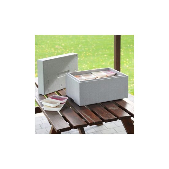 Cutie termoizolanta 37.5 L, interior 472x322x (H) 270 mm, exterior 532x382x (H) 330 mm Hendi spuma polipropilenica