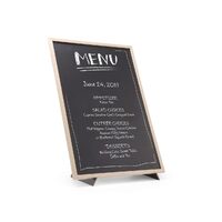 Tabla neagra cu suport si rama de lemn 400x600mm Hendi