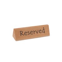Semn de masa cu text Reserved din lemn durabil 152x44x(H)44 mm Hendi