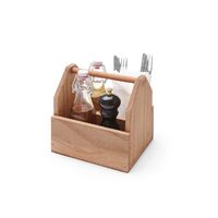 Suport pentru tacamuri din lemn durabil cu maner, 190x160x(H)200 mm Hendi