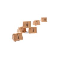 Numere pentru masa, Lemn, numerotare de 1 la 10, Hendi 55x48x(H)44 mm