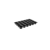 Forma pentru copt Hendi, din silicon antiaderent pentru briose Hendi, GN 1/1, 24 forme cu diametrul de 70mm