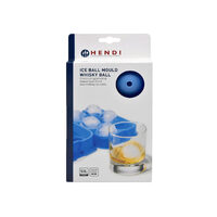 Forma din silicon durabil pentru cuburi de gheata tip bila, Hendi, 18x12.5x(H)5 cm, potrivita si pentru uz profesional