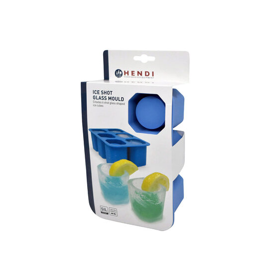 Forma din silicon durabil pentru cuburi de gheata tip pahar pentru shot, Hendi, 12.5x19x(H)6 cm, potrivita si pentru uz profesional