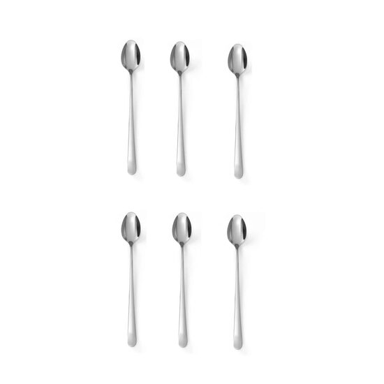 Set 6 x lingurite cu coada lunga Sundae, (L) 19.8 cm, inox, Hendi Profi Line