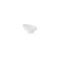 Farfurie oblica Fine Dine, Bianco, Alb, portelan vitrificat, rezistenta la temeperaturi de pana la 180 C, 300 ml, diametru 180 mm