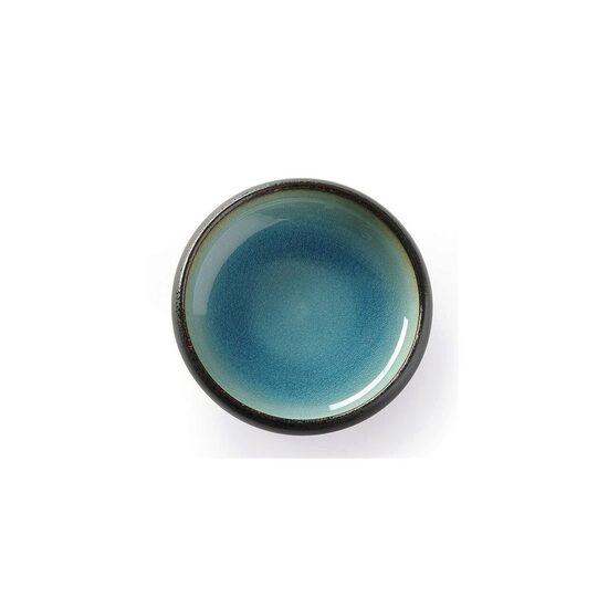 Farfurie Fine Dine, colectia Lazur, diametru 254 mm, portelan decorat manual