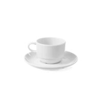 Ceasca cu farfuriuta, 230 ml, 115x(H)60 mm, portelan alb super-rezistent, Hendi Delta