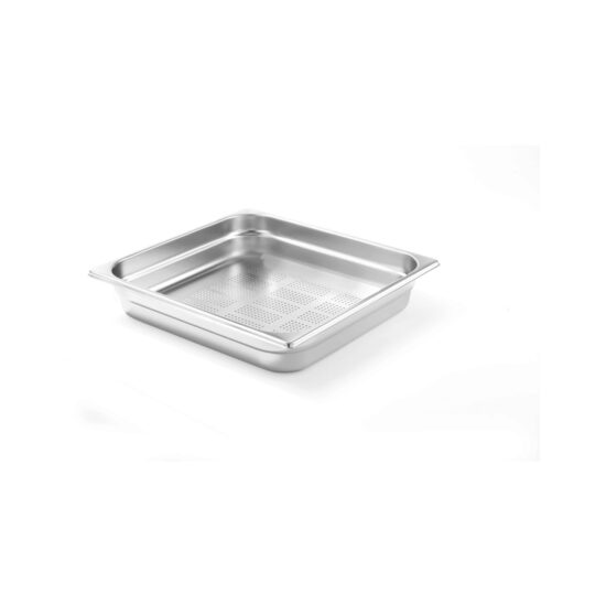 Tava Hendi perforata Gastronorm GN 2/3 40 mm 3 lt - gama Profi Line, otel inoxidabil