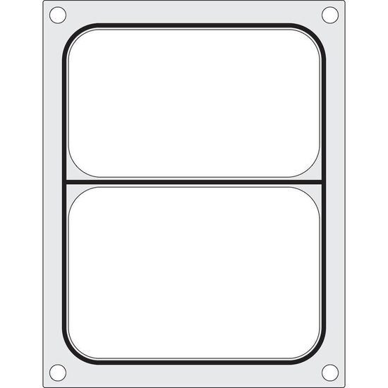Matrita sigilare pentru un recipient cu doua compartimente 227x178 mm