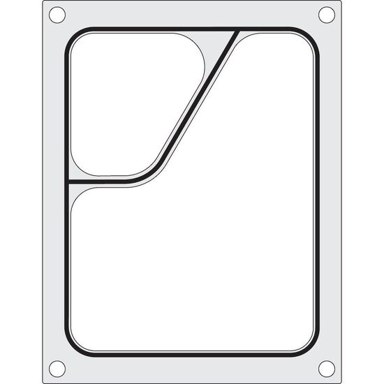 Matrita sigilare pentru un recipient cu doua compartimente 227x178 mm