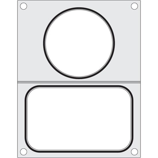 Matrita sigilare pentru un recipient cu un compartiment 178x113 mm + pentru un recipient de supa ø115 mm
