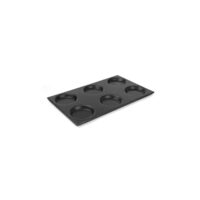 Tava din aluminiu GN 1/1 cu 6 forme, Hendi, cu strat antiaderent, 530X325mm