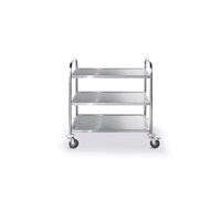 Carucior servire 3 nivele, inox, roti cu frane, sarcina 30 Kg/nivel, REVOLUTION by Hendi, 850x450x (H) 900 mm