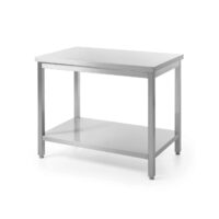 Masa de lucru profesionala, Hendi din inox AISI 430, centrala cu polita, 1000x600x850 mm