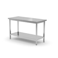Masa de lucru groasa cu raft, 600 mm adancime, HENDI, Kitchen Line, 1600x600x(H)850mm