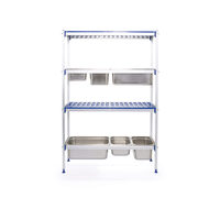 Raft depozitare din aluminiu pentru tavi GN