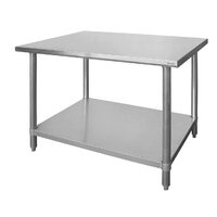 Masa de lucru centrala cu polita, Hendi, inox, 1800x600x(H)850 mm, blat de lucru si polita inferioara ranforsate