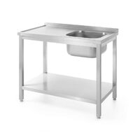 Chiuveta cu polita,Hendi, Kitchen Line, partea stanga, 800x600x(H)850m