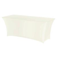 Fata de masa tip husa, crem pentru masa dreptunghiulara, Hendi, 1200x760x(h)730mm , 90% micro poliester / 10% elastan