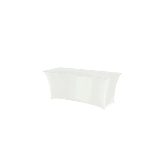 Fata de masa tip husa, alba pentru masa dreptunghiulara, Hendi, 1500x760x(H)730mm, 90% micro poliester / 10% elastan