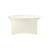 Fata de masa Symposium, Hendi, diametru 180cm, crem, 90% poliester 10% elastan