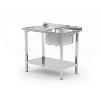 Spalator cu 1 cuva din otel inoxidabil Hendi ,dreapta, Buget Line, 800x600x(H)850mm