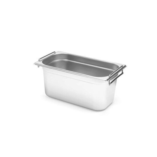 Tava gastronorm cu manere, GN 1/3, adancime 150 mm, 5.7 l, inox, Hendi
