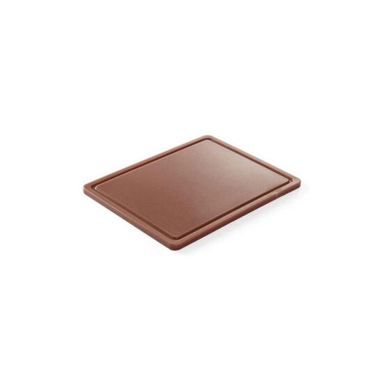 Tocator maro, GN 1/1 - 530x325X(H)15 mm, polietilena HDPE 500, Hendi, cu 2 fete taiere, potrivit si pt uz profesional