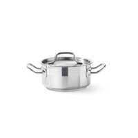 Cratita cu capac 7,5 Lit, 28 cm diametru x 12 cm inaltime, inox, Hendi Profi Line, potrivita si pentru uz profesional