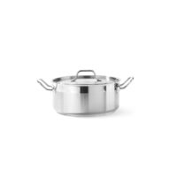 Oala Hendi joasa - cu capac 12,00 Lit 320x(H)150 mm, otel inoxidabil, gama Profi Line