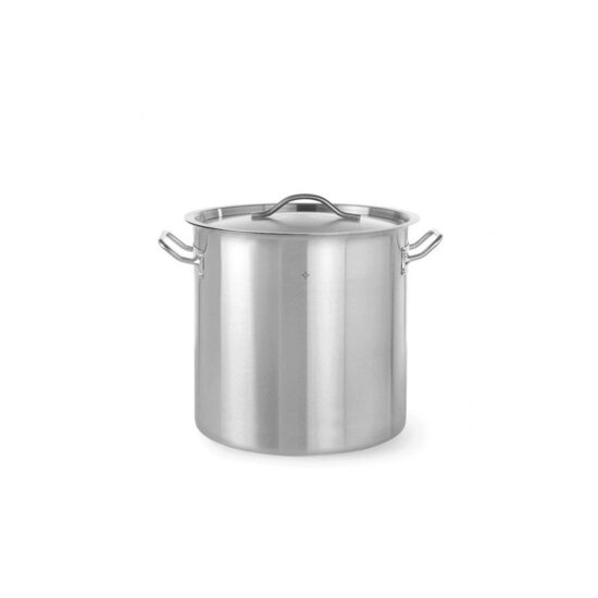 Oala profesionala inalta cu capac 21 lt, inox, 30x30 cm, Revolution by Hendi