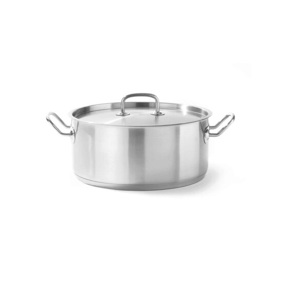 Cratita cu capac,3 Lit, 20 cm diametru x 9,5 cm inaltime, inox, gama Hendi Kitchen Line