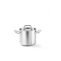 Oala inalta cu capac, 16cm x inaltime 14 cm 2,80 Lit, inox, gama Hendi Kitchen Line, potrivita si pt uz profesional