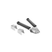 Presa usturoi, Hendi, 2 gratare detasabile, inox cu maner polipropilena, 180x25 mm