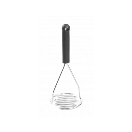 Zdrobitor cartofi / legume pentru piure / supe crema, Hendi, inox cu maner bachelita, 95x(H)230 mm