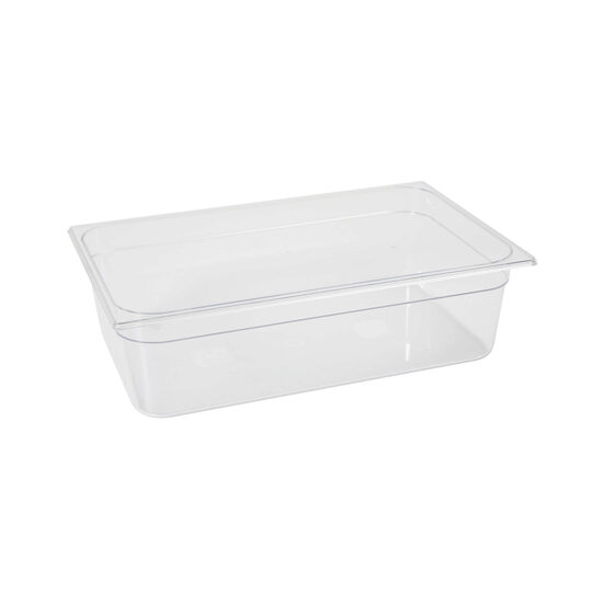 Tava Hendi Gastronorm GN 1/1 200 mm, 28 lt, policarbonat transparent, rezistenta  la temperatura -40 gr. Celsius/ 110 gr. Celsius