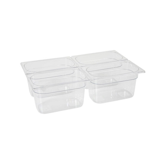 Tava Hendi Gastronorm GN 1/9 100 mm 1 litru - policarbonat transparent