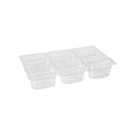 Tava Hendi Gastronorm GN 1/9 65 mm 0.6 litri - policarbonat transparent