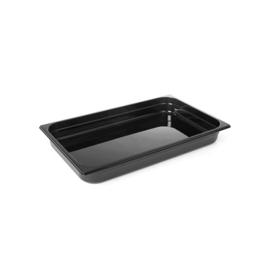 Tava profesionala Gastronorm 1/1 policarbonat negru 530x325x150H mm 21 litri Hendi rezistent la temperaturi de la  -40 C pana la  110 C