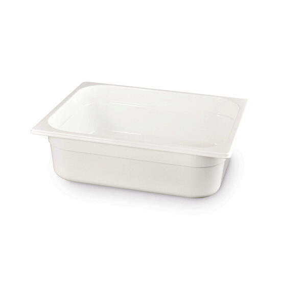 Tava profesionala Gastronorm 1/2 policarbonat alb, 6.5 litri, 100 mm inaltime, Hendi