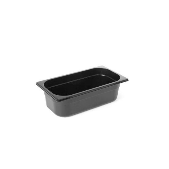 Tava profesionala Gastronorm 1/4 policarbonat negru 4 litri, 265x162x(H)150 mm Hendi
