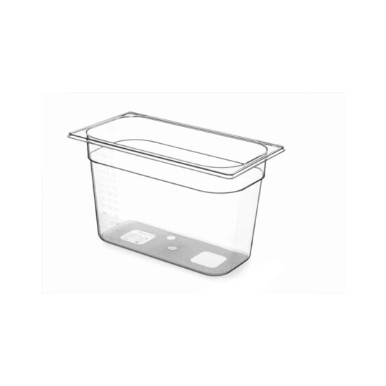 Tava Hendi Gastronorm GN 1/4 100 mm 2.8 lt,  TRITAN free BPA, rezistenta la temperatura -40 gr. Celsius/ 90 gr. Celsius
