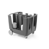 Carucior Hendi pentru transport farfurii, polipropilena, pentru farfurii cu diametrul ?de la ø170 mm la ø330 mm, 930x720x(H)800