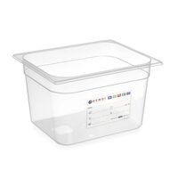 Tava Gastronorm GN1/2, 325x265x(H150 mm, 9.5 lt, polipropilena, cu marcaj HACCP, Hendi