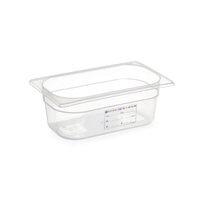 Tava gastronorm GN1/4, 265x162x(H)150 mm, 4 lt, cu marcaj HACCP, polipropilena, Hendi